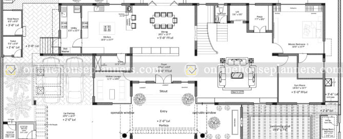 An online architect service in India can provide you with a detailed 5BHK floor plan through their online house plan services.