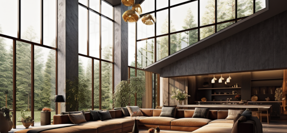 Modern living room interior design by House Designer.