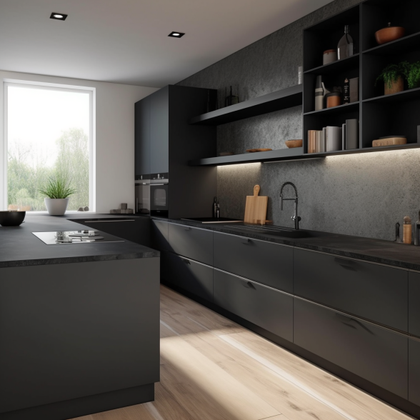 Kitchen Interior design service for your architectural house plan Designed by licensed architect service India.