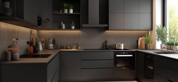 Kitchen Interior design service for your architectural house plan Designed by licensed architect service India.